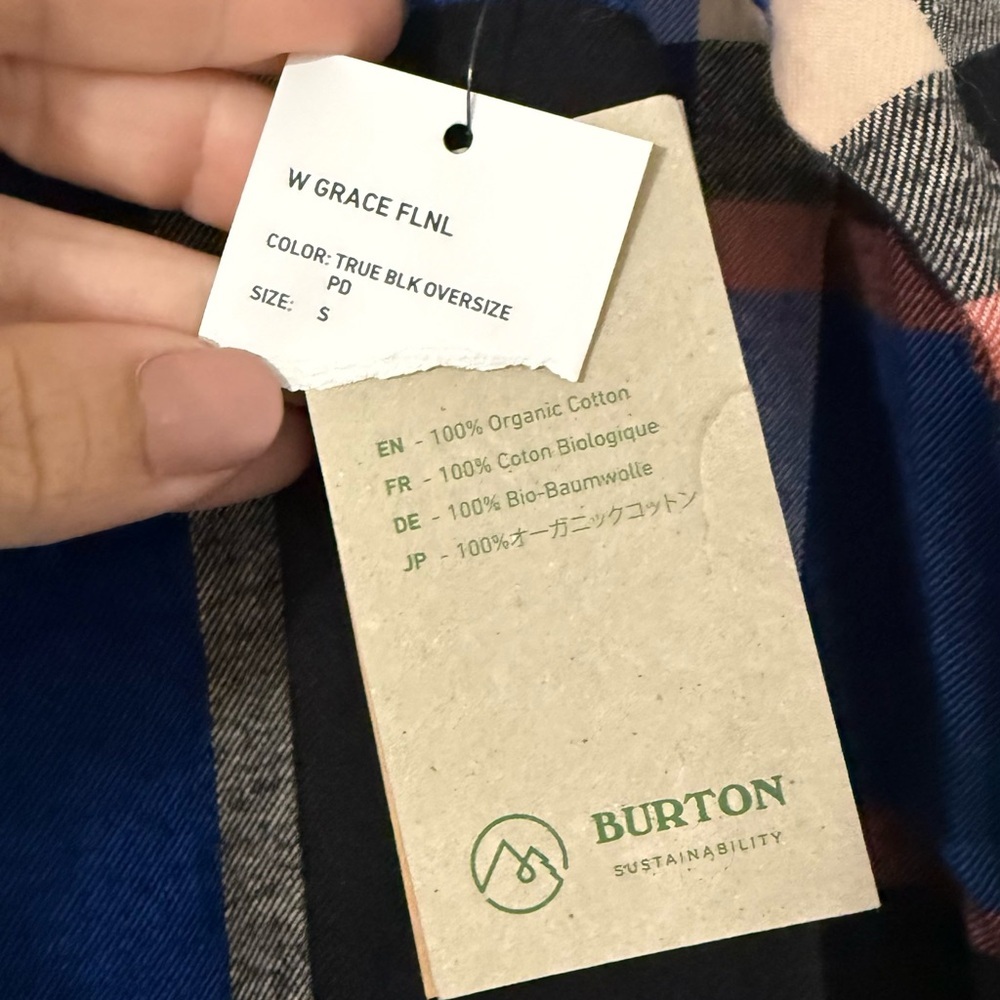 NWT Burton Women's Grace Flannel Shirt Large‎ Plaid Long Sleeve Casual Outdoor - Picture 9 of 13